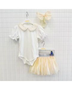 Baby Girl Knit short sleeve suit