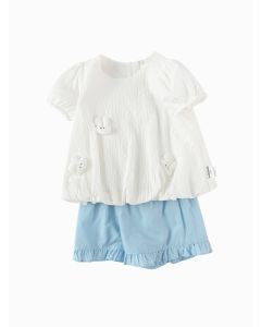 Baby Girl Woven short sleeve suit