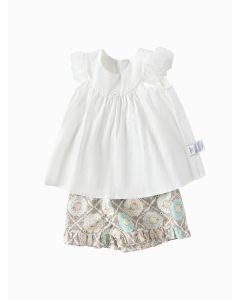Baby Girl Woven short sleeve suit