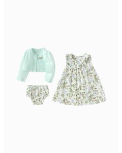 Baby Girl Knit short sleeve suit