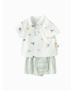 Baby boy Knit short sleeve suit