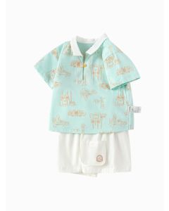 Baby boy Knit short sleeve suit