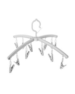 Foldable Clothespin Hanger -Grey-One Size