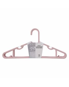 Simple Cloth Hanger 10 Counts-Pink-One Size