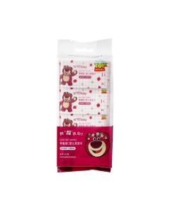 Lotso Collection Mini Wipes Strawberry Scented (8 Wipes 8 Packs)-White