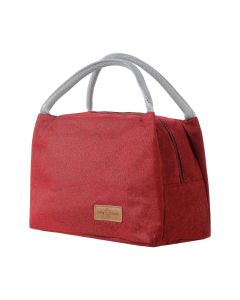 Large Capacity Solid Color Lunch Bag(Red)