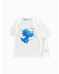Toddler boy Round v-neck short-sleeved T-shirt