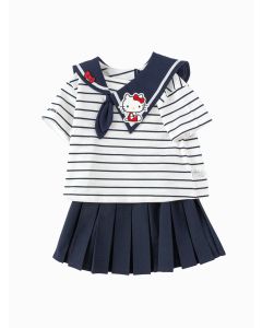 Toddler Girl Knit short sleeve suit