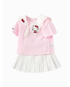 Toddler Girl Knit short sleeve suit
