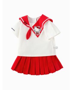 Toddler Girl Knit short sleeve suit