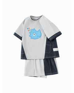 Toddler boy Knit short sleeve suit