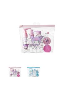 Sanrio Characters Travel Set (5 pcs)-Pink-One Size
