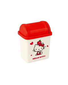 Hello Kitty Apple Collection Desktop Trash Can-Red/White-One Size