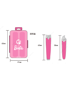 Barbie Collection Nail Clippers Set-Pink-One Size
