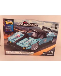 Building Blocks Pull-Back Vehicle - Son of Wind (347 Pcs)-Blue