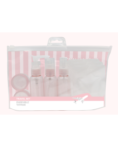 Candy Color Travel Set (11 pcs)-Pink-One Size