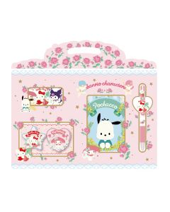 Sanrio characters Collection Stationery Set (WireBook, Bookmark, Gel Pen, Stickers)