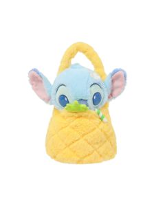Disney Pixar Fruit Market Collection 2 in 1 Plush Toy & Bag Set (Stitch)-Blue/Yellow-One Size