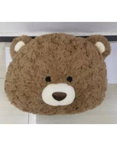 Gift Bear 16in. Bear-Head Pillow-Brown-One Size