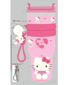 Hello Kitty Pink Series Double Wall Steel Tumbler 900mL-Pink-One Size