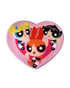The Powerpuff Girls Collection Heart-Shaped Wool-Like Floor Mat-Pink-One Size