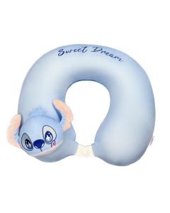 Disney Stitch Dinner Party Collection Memory Foam Neck Pillow (Stitch)-Blue-One Size