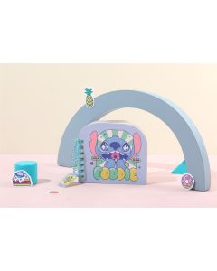 Disney Stitch Dinner Party Collection Pendant Holographic Wire-bound Book Stitch-Blue-One Size
