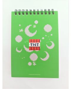 Minecraft - Embossed Upper Wire-bound Book (A) (80 Sheets)-Green