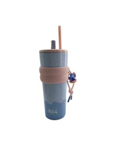Disney Stitch Dinner Party Collection Double Wall Steel Tumbler Straw800mLStitch-Blue-One Size