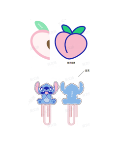 Disney Stitch Dinner Party Collection 3D Note Pad (120 Sheets, Peach)-Multi