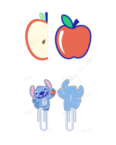 Disney Stitch Dinner Party Collection 3D Note Pad (120 Sheets, Apple)-Blue