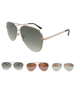 R-062 Aviator Sunglasses-Gold-One Size