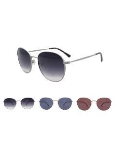 R-060 Metal Sunglasses-Blue-One Size