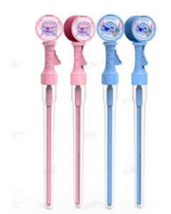 Disney Stitch Dinner Party Collection Rapier Bubble Wand (2 Assorted Models)-Blue/Pink-One Size