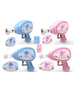 Disney Stitch Dinner Party Collection Inertia Water gun (A) (2 Assorted Models)-Blue/Pink-One Size