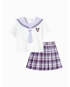 Kids Girl Woven short sleeve suit