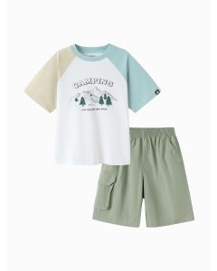 Kids boy Knit short sleeve suit