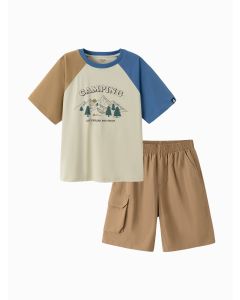 Kids boy Knit short sleeve suit