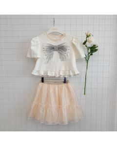 Kids Girl Knit short sleeve suit