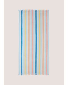 Sorbet Stripe Jacquard Beach Towel (80cm x 160cm)-Multi