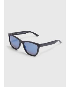 Lens Wayfarer Frame Sunglasses-Blue-One Size