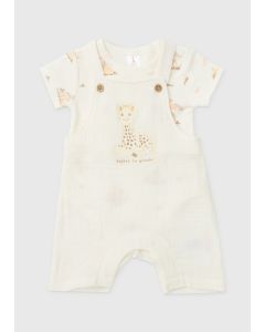 Sophie la Girafe Baby Oatmeal Dungaree Set