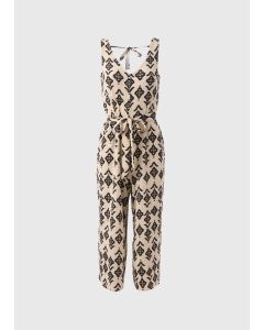 V Neck Crinkle Jumpsuit